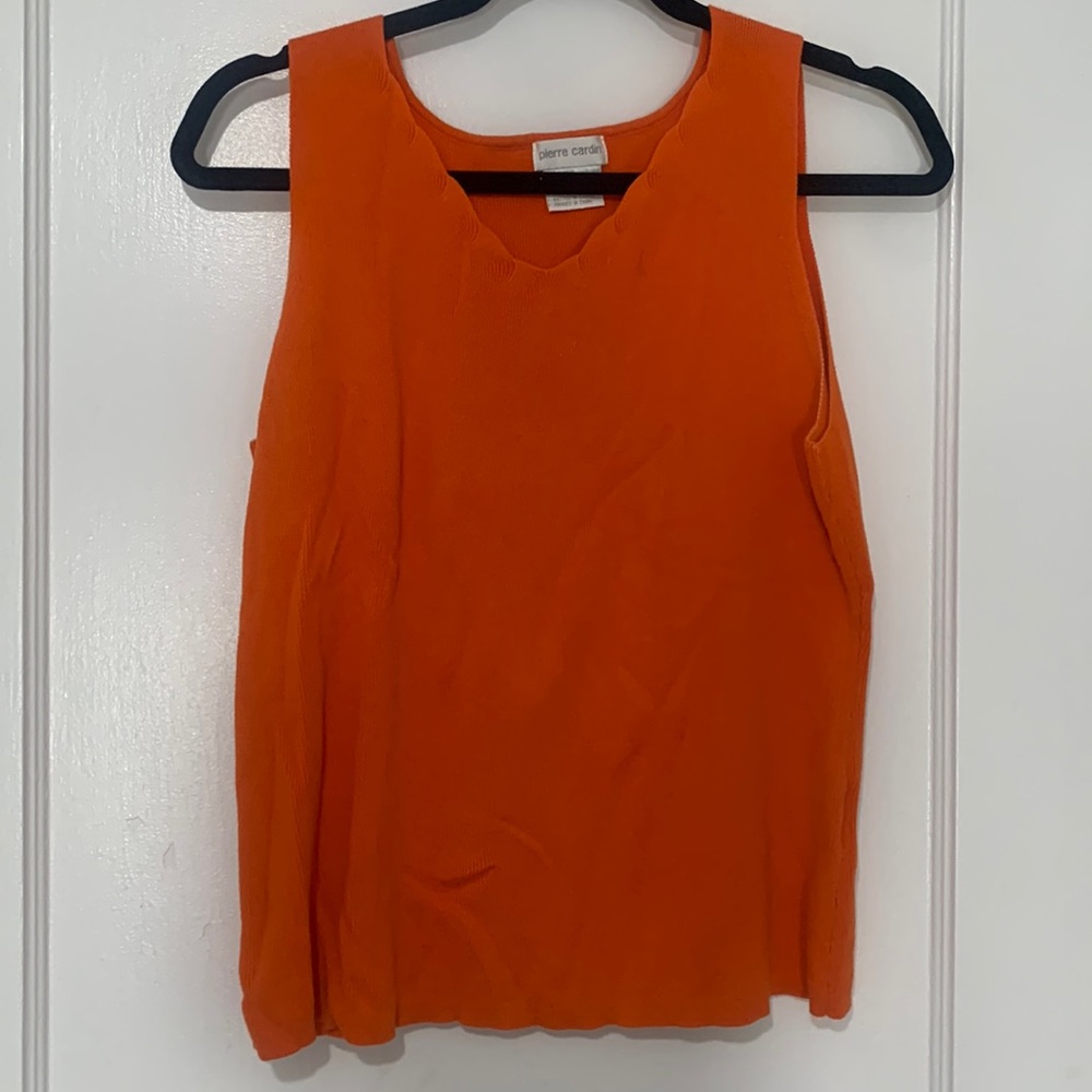 Pierre Cardin Size L orange sweater tank top